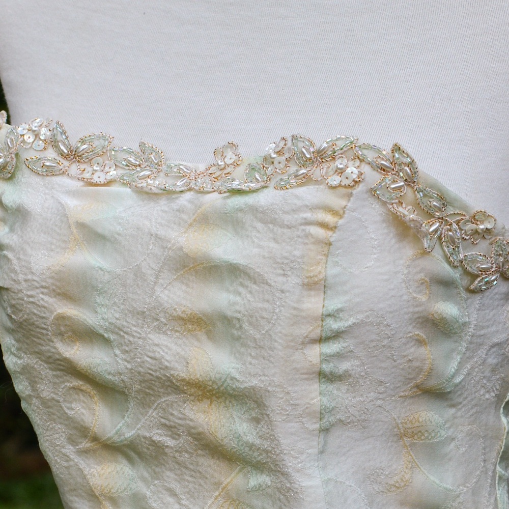 Vintage 90s Prom Dress ZUM ZUM Satin - Picture 7 of 14